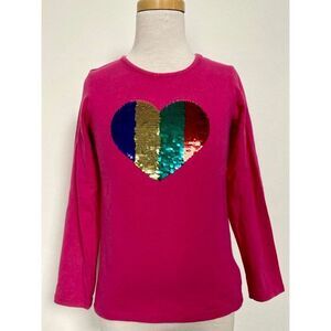 JAKO-O Girls 6/7 (116/122) Reversable Sequin Long Sleeve Top Bundle